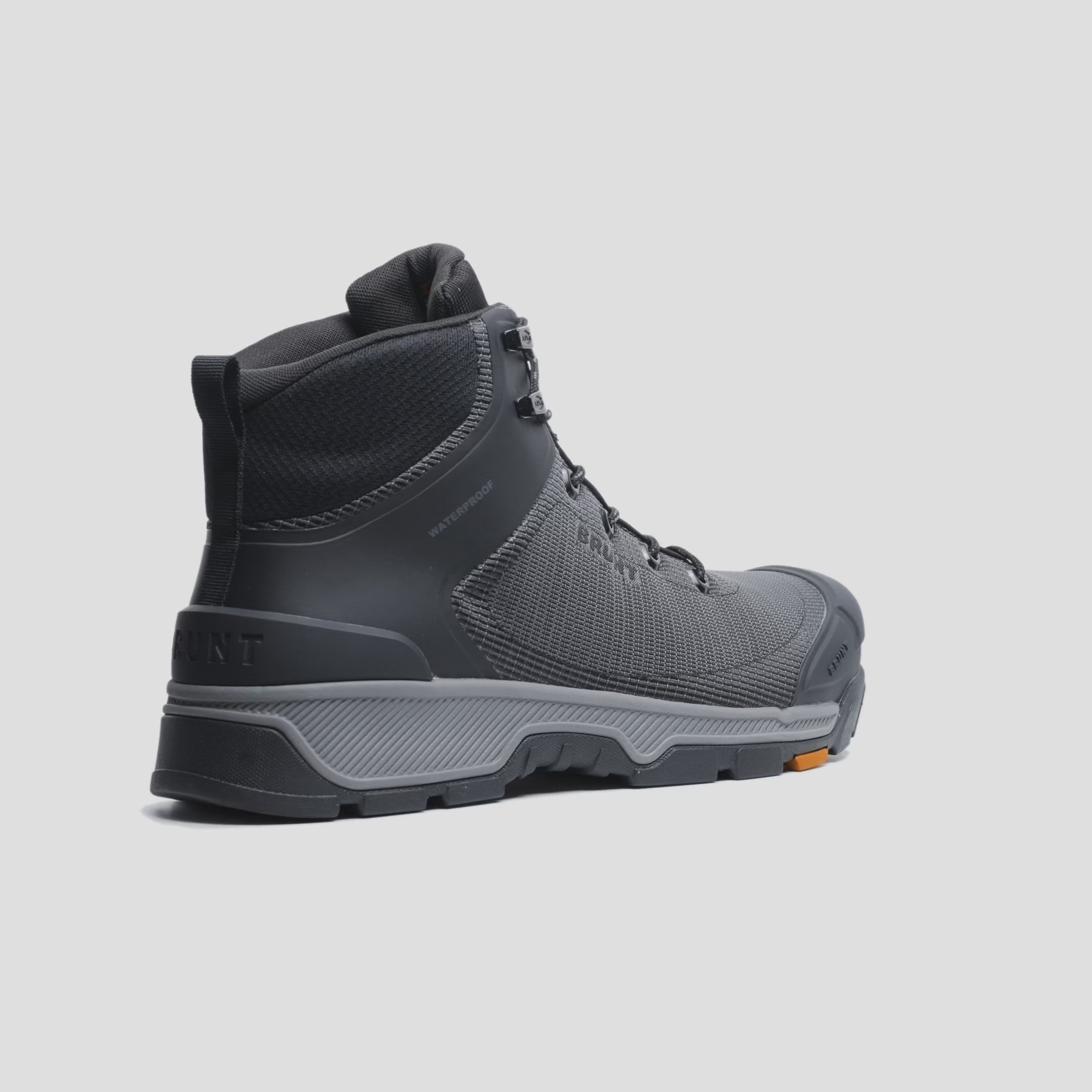 View 1 right side of the BRUNT 6 inch water-resistant unlined moc toe marin work boot in brown